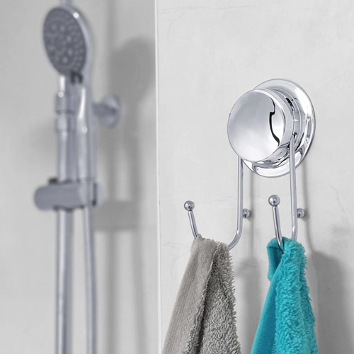 percha baño ventosa acero inox